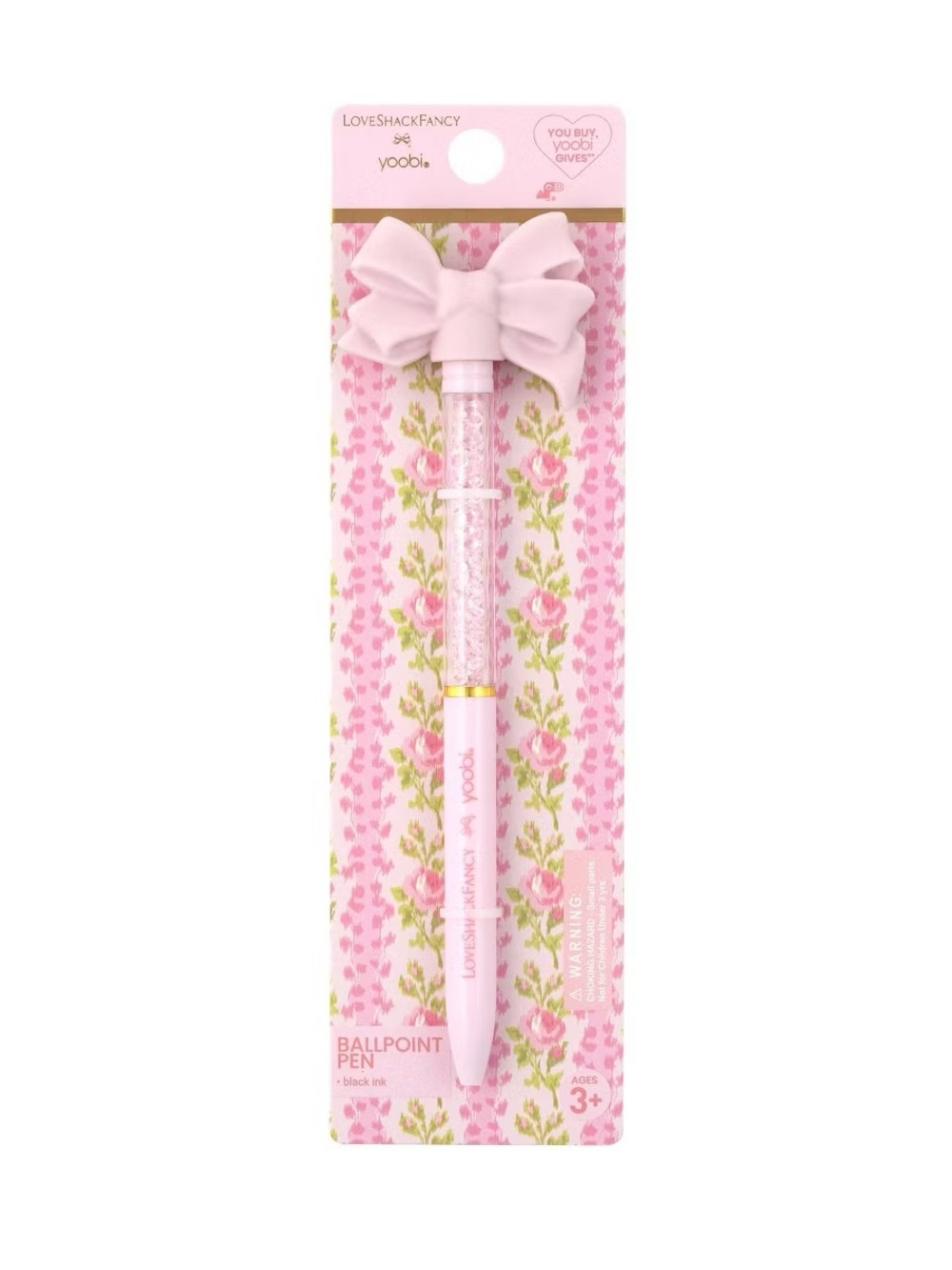 LoveShackFancy Pink Bow Ballpoint Pen